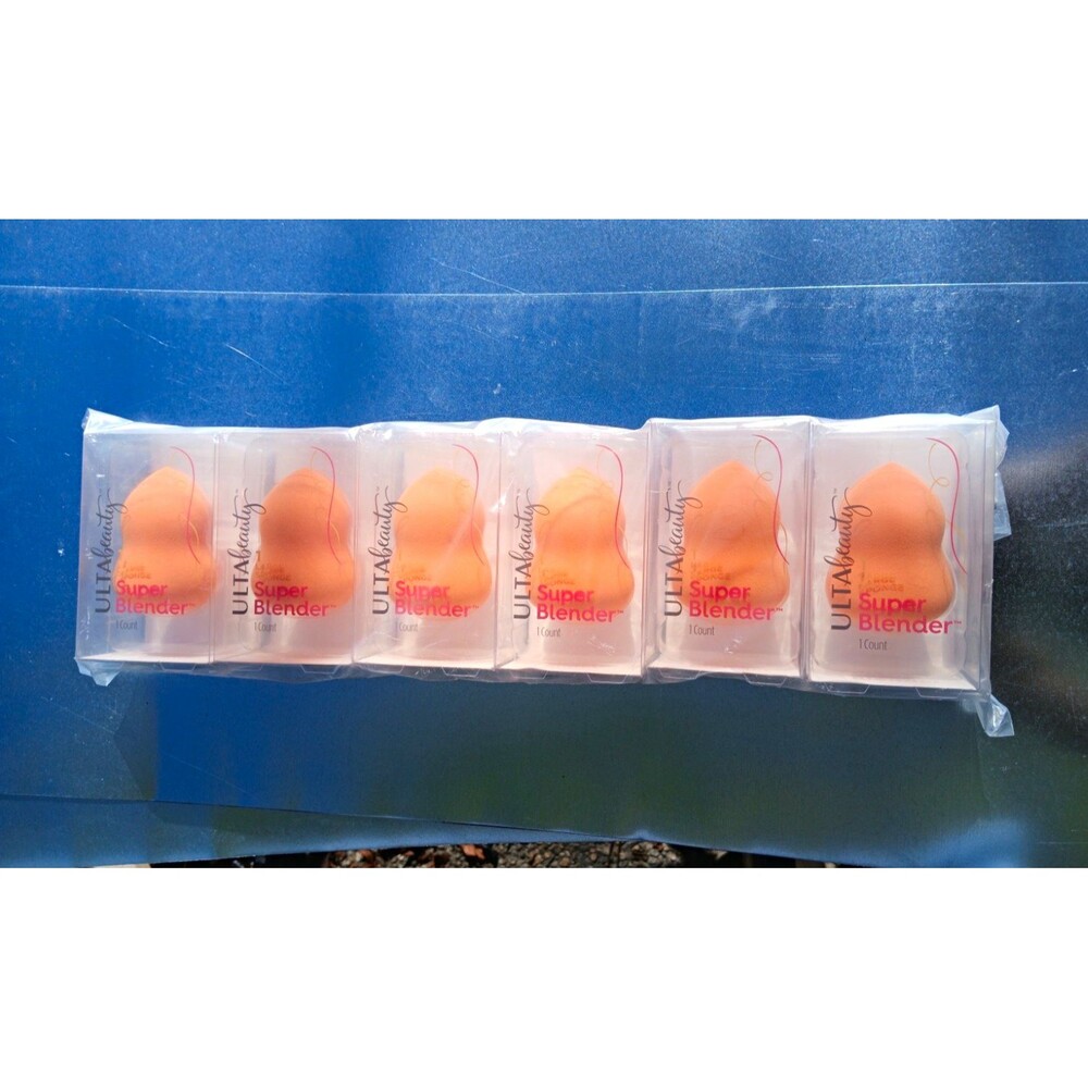 ULTA Beauty Super Blender Teardrop Blender Sponge Orange Latex-Free 6 Packs New